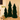 Paper Christmas tree bundle, Dark Green x 3