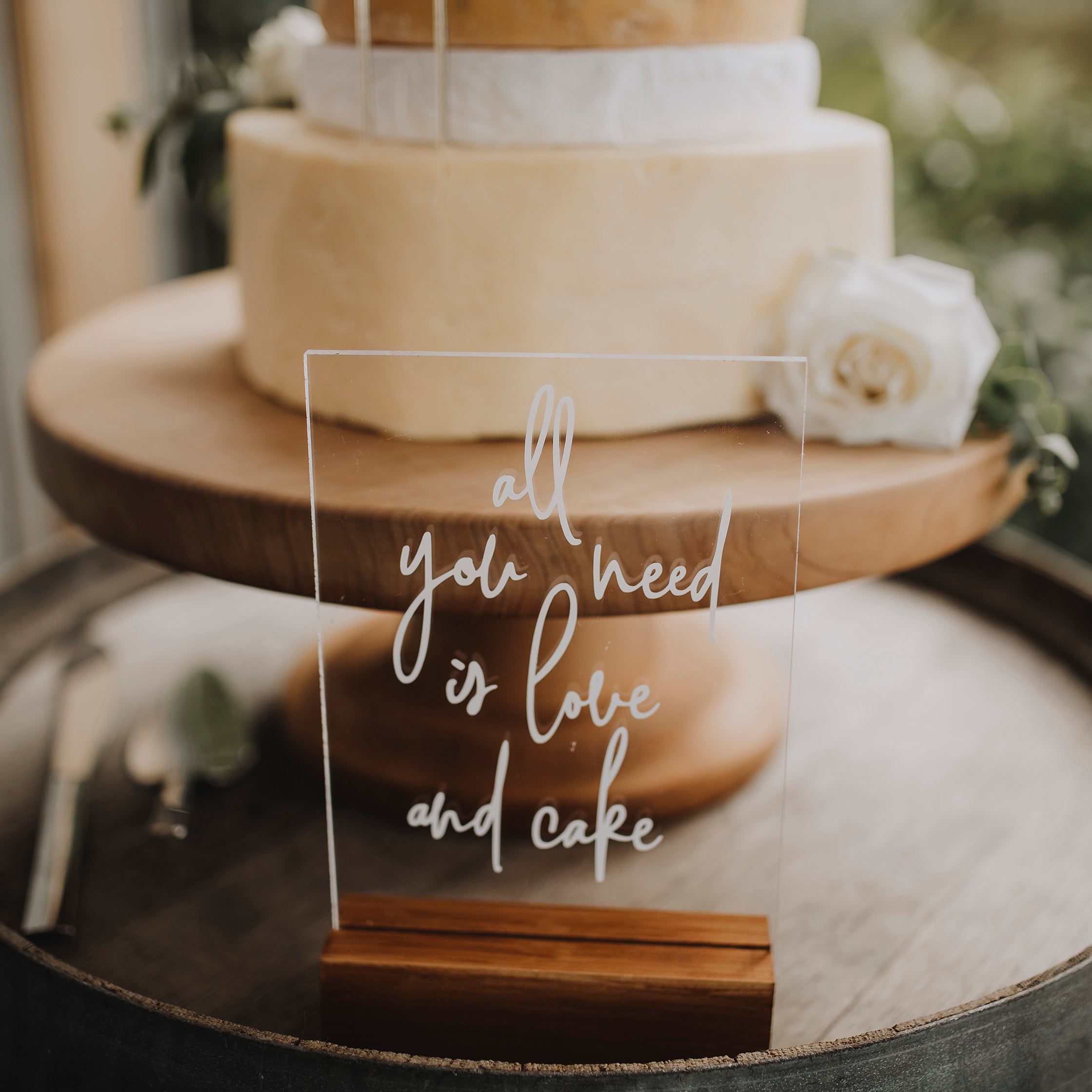 Making Cake First Sign ACRYLIC CAKE SIGN WITH STAND – Papier Hq