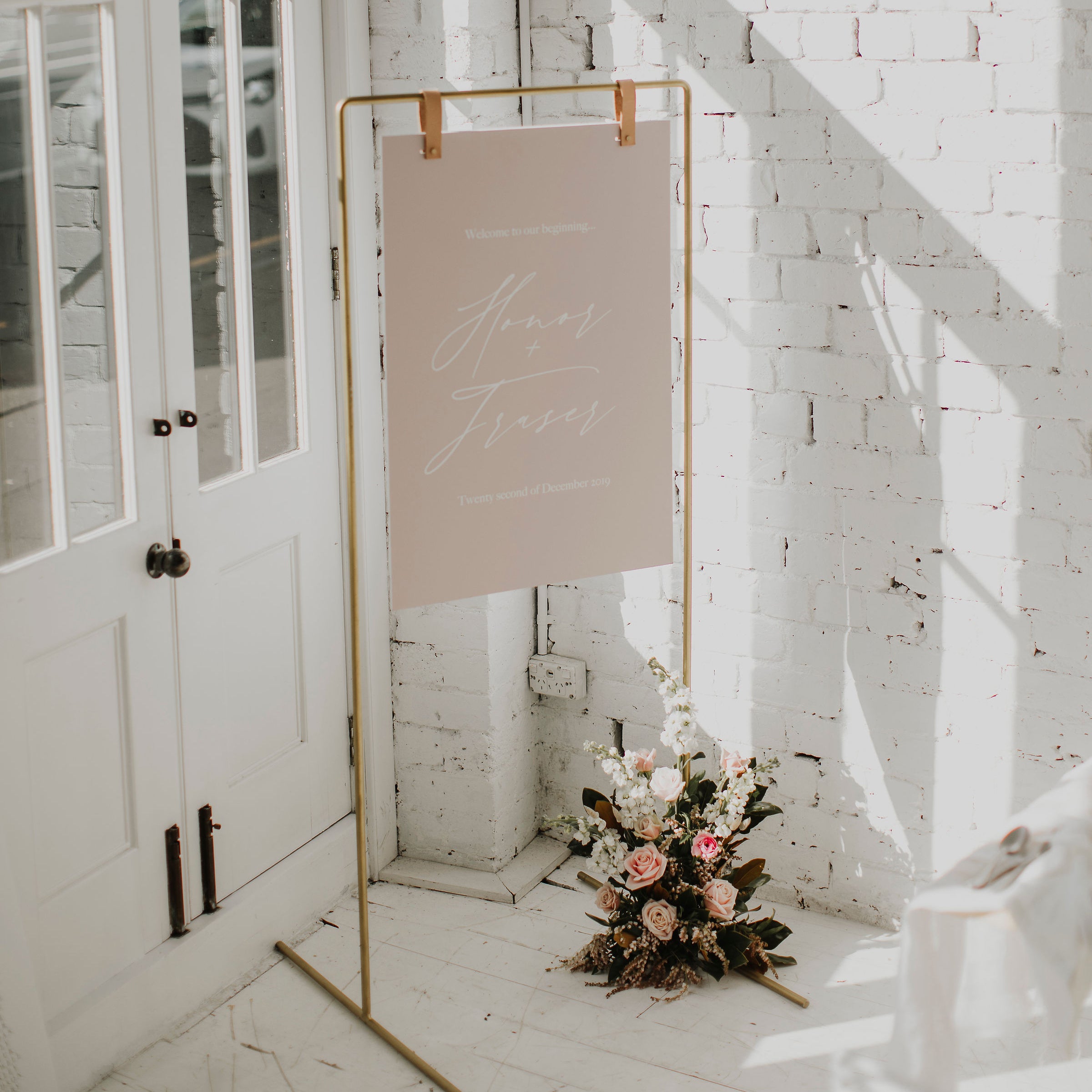Pink Available. Sign PAINTED WATERCOLOUR WELCOME SIGN PINK – Papier Hq